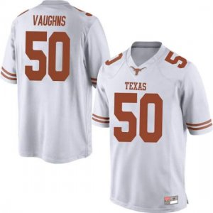 Texas Longhorns Men's #50 Byron Vaughns Game White College Football Jersey NIU31P4E