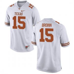 Texas Longhorns Men's #15 Chris Brown Authentic White College Football Jersey MOY82P6R