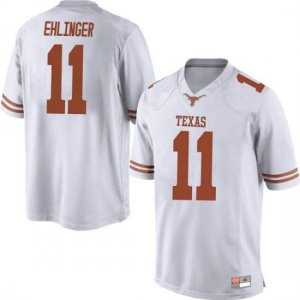 Texas Longhorns Men's #11 Sam Ehlinger Replica White College Football Jersey EEO83P4Z