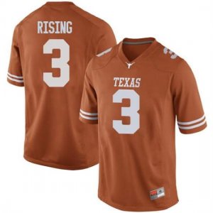 Texas Longhorns Men's #3 Cameron Rising Replica Orange College Football Jersey QVH86P8W