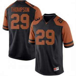 Texas Longhorns Men's #29 Josh Thompson Replica Black College Football Jersey HNK73P5C