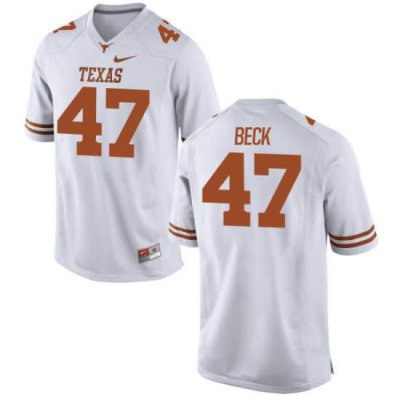 Texas Longhorns Men's #47 Andrew Beck Authentic White College Football Jersey DGX37P3P