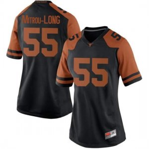Texas Longhorns Women's #55 Elijah Mitrou-Long Replica Black College Football Jersey MMQ46P7F
