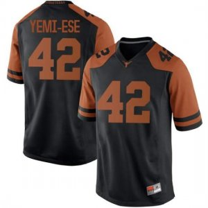 Texas Longhorns Men's #42 Femi Yemi-Ese Game Black College Football Jersey IVB57P6T