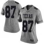 Texas Longhorns Women's #87 Austin Hibbetts Limited Gray College Football Jersey CEY60P1J