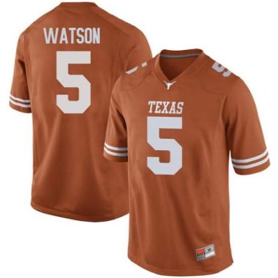 Texas Longhorns Men's #5 Tre Watson Replica Orange College Football Jersey RPX37P3J